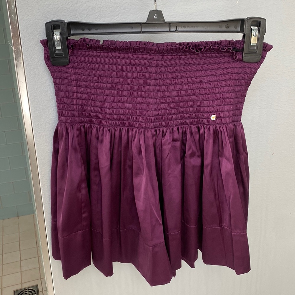 Purple silk skort